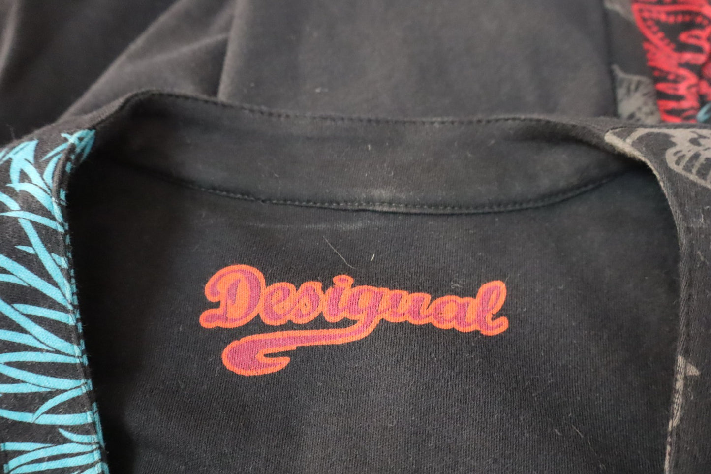 DESIGUAL VESTITO MANICA LUNGA DONNA TG M WOMAN CASUAL VINTAGE DRESS ABITO LOGO