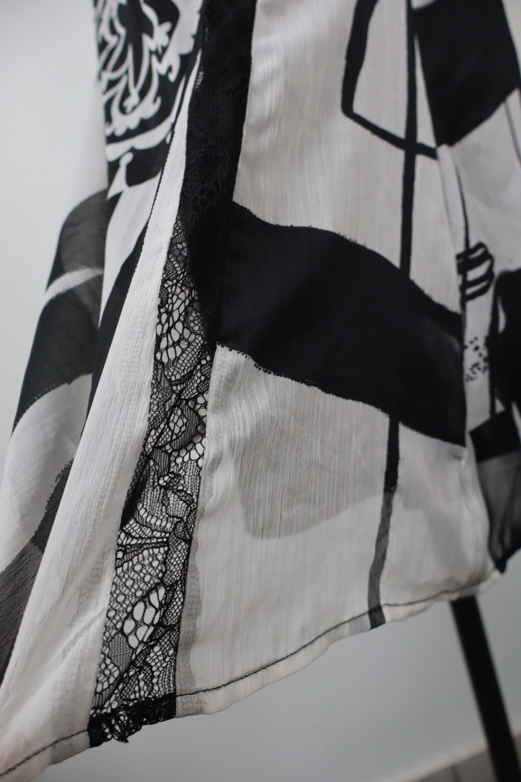 DESIGUAL  VESTITO ABITO DONNA TG.  42 WOMAN CASUAL VINTAGE DRESS BLACK AND WHITE