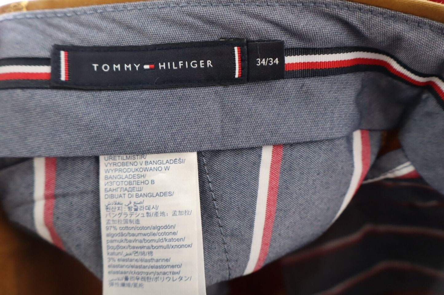TOMMY HILFIGER PANTALONE CASUAL UOMO TG 34 MAN VINTAGE PANTS COTONE