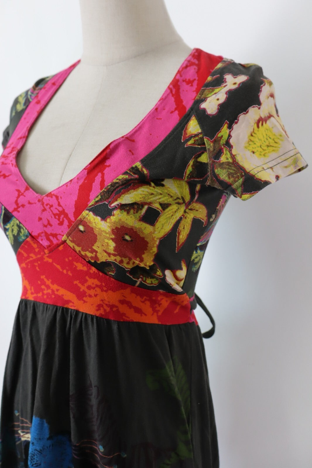 DESIGUAL VESTITO DONNA TG. S WOMAN CASUAL VINTAGE DRESS ITALIA COTONE