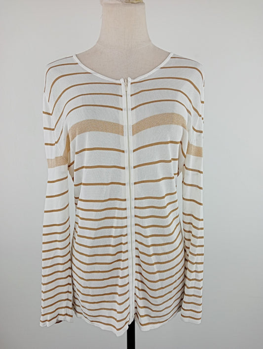 MARELLA MAGLIA ZIP DONNA TG. L WOMAN CASUAL VINTAGE T-SHIRT MADE ITALY