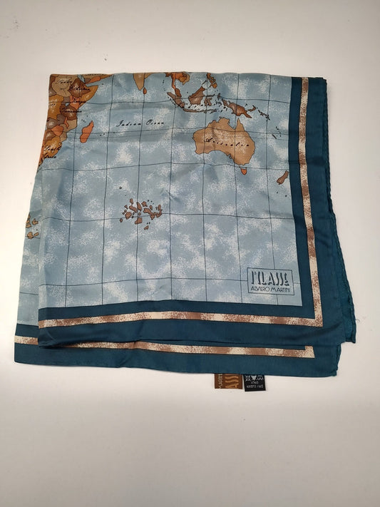 ALVIERO MARTINI 1 CLASSE FOULARD 100% SILK SETA SCARVES SCARF SQUARE MADE ITALY