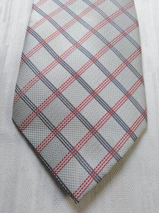 ROCCOBAROCCO 100% SILK TIE SETA CRAVATTA NECKTIE MADE  ITALY SELF TIPPED