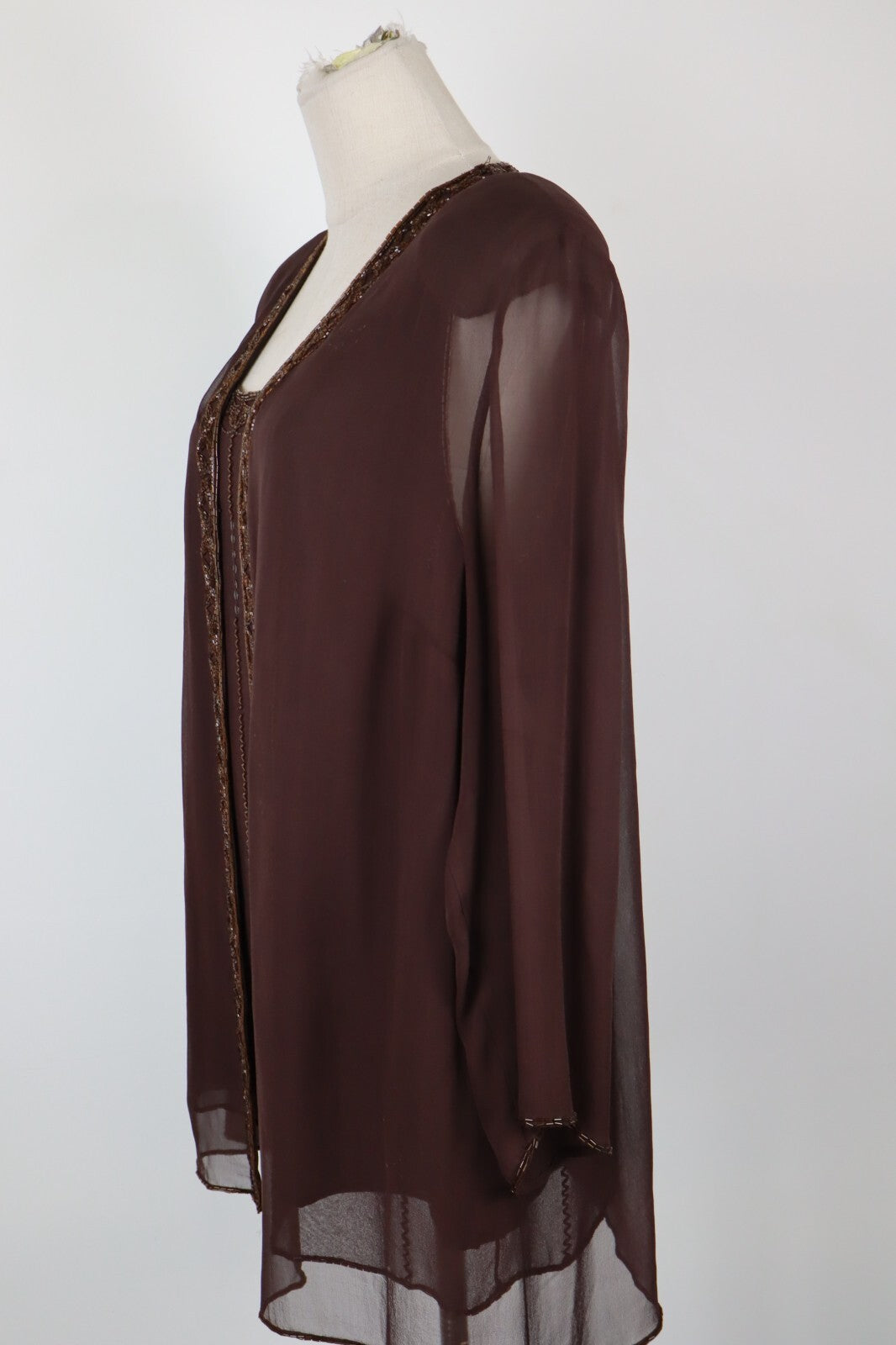 MARINA RINALDI COMPLETO DONNA Tg. 21 MAGLIA COPRISPALLE TWIN SET DRESS VINTAGE