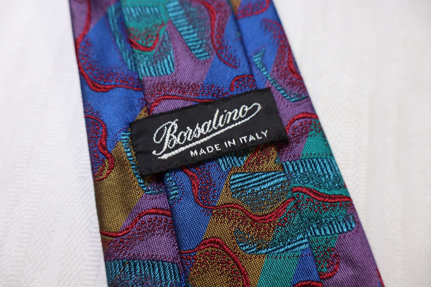 BORSALINO 100% SILK TIE SETA CRAVATTA NECKTIE MADE IN ITALY CLASSIC