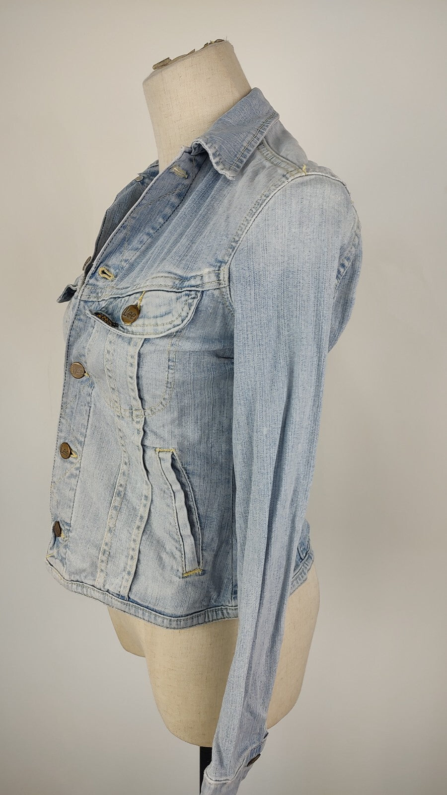 LEE GIUBBINO JEANS DENIM DONNA Tg S WOMAN CASUAL VINTAGE JACKET