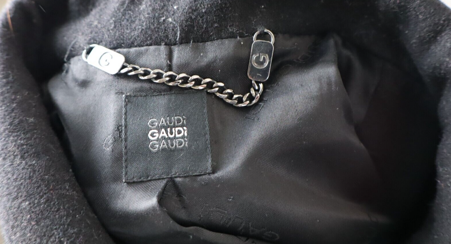 GAUDI CAPPOTTO LANA GIACCA DONNA TG 42 WOMAN WOOL COAT VINTAGE CASUAL