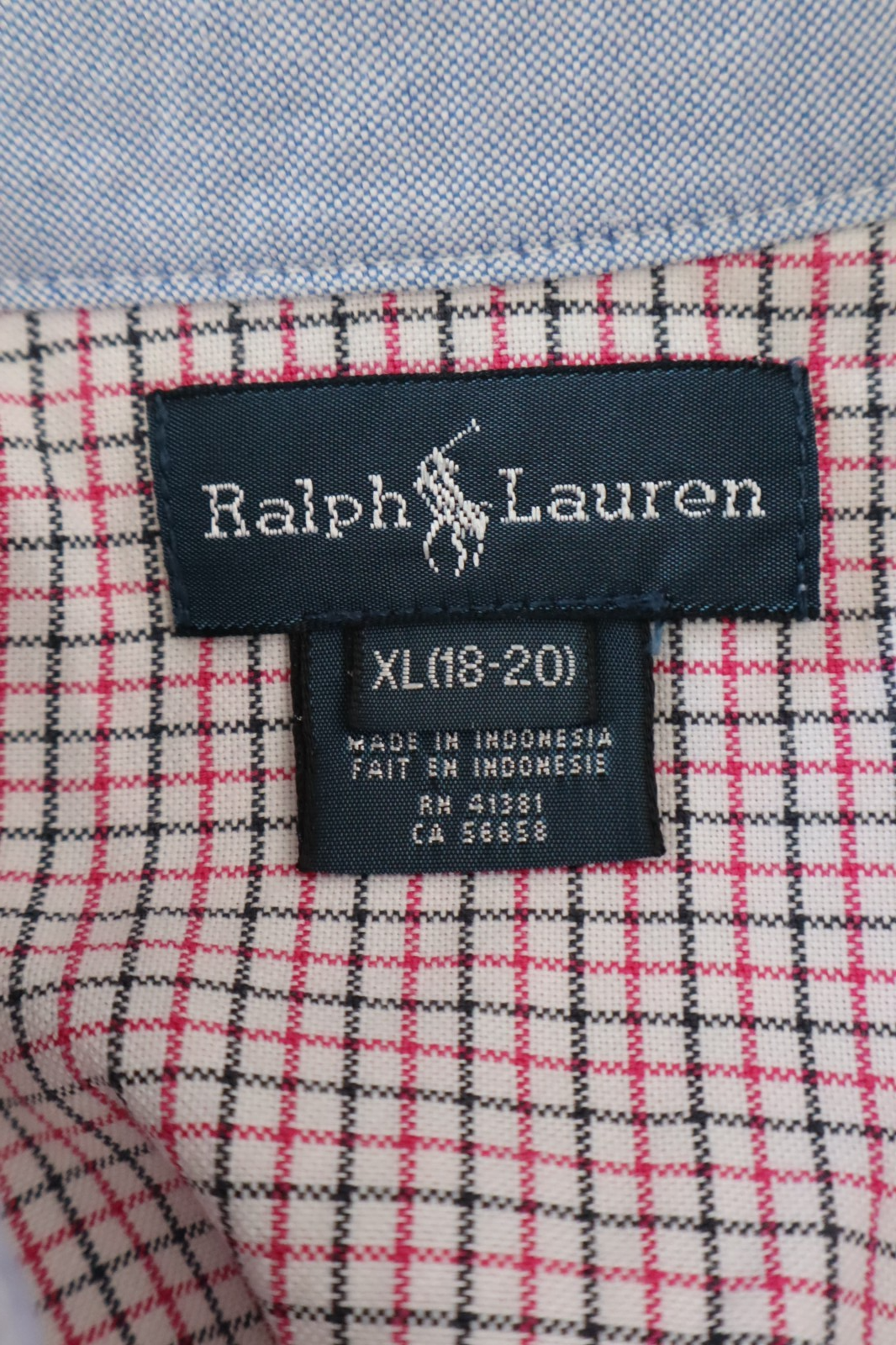 RALPH LAUREN CAMICIA UOMO COTONE TG. XL (18-20) MAN CASUAL VINTAGE COTTON SHIRT