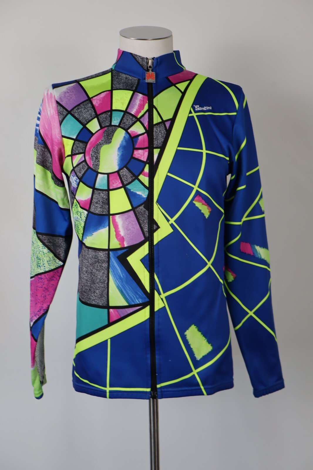 SMS SANTINI GIUBBINO GIACCA SPORT CICLISMO UOMO Tg XL MAN VINTAGE JACKET