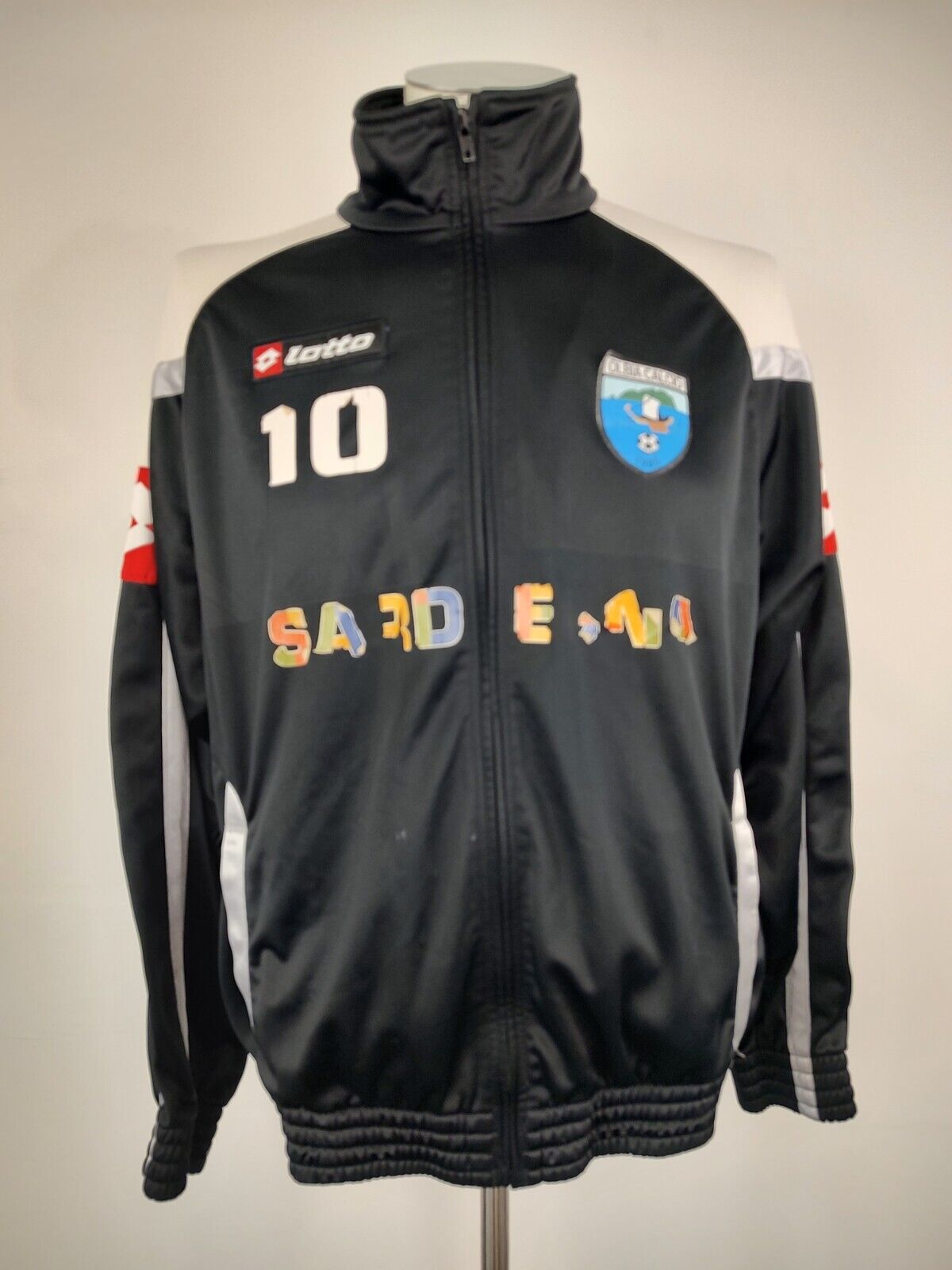 LOTTO OLBIA N.10 GIACCA SPORTIVA CALCIO Tg L MAN VINTAGE JACKET