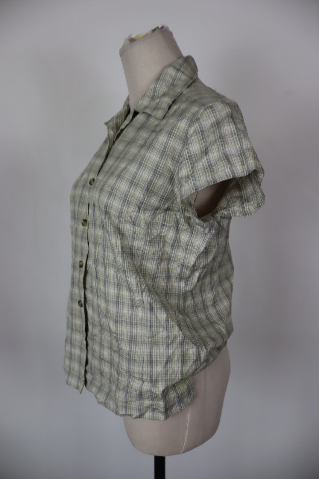 COLUMBIA CAMICIA DONNA TG. M WOMAN SHIRT CASUAL VINTAGE COTONE SETA