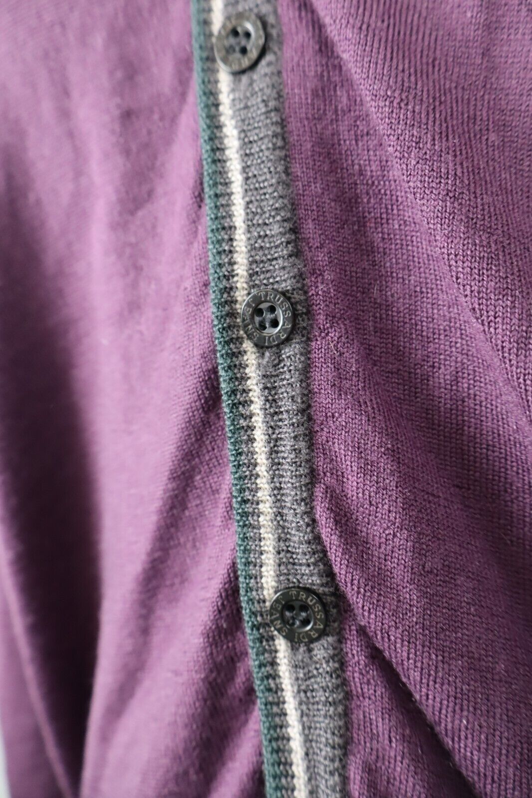 TRUSSARDI CARDIGAN MAGLIONE LANA DONNA TG L WOMAN CASUAL SWEATER WOOL VINTAGE