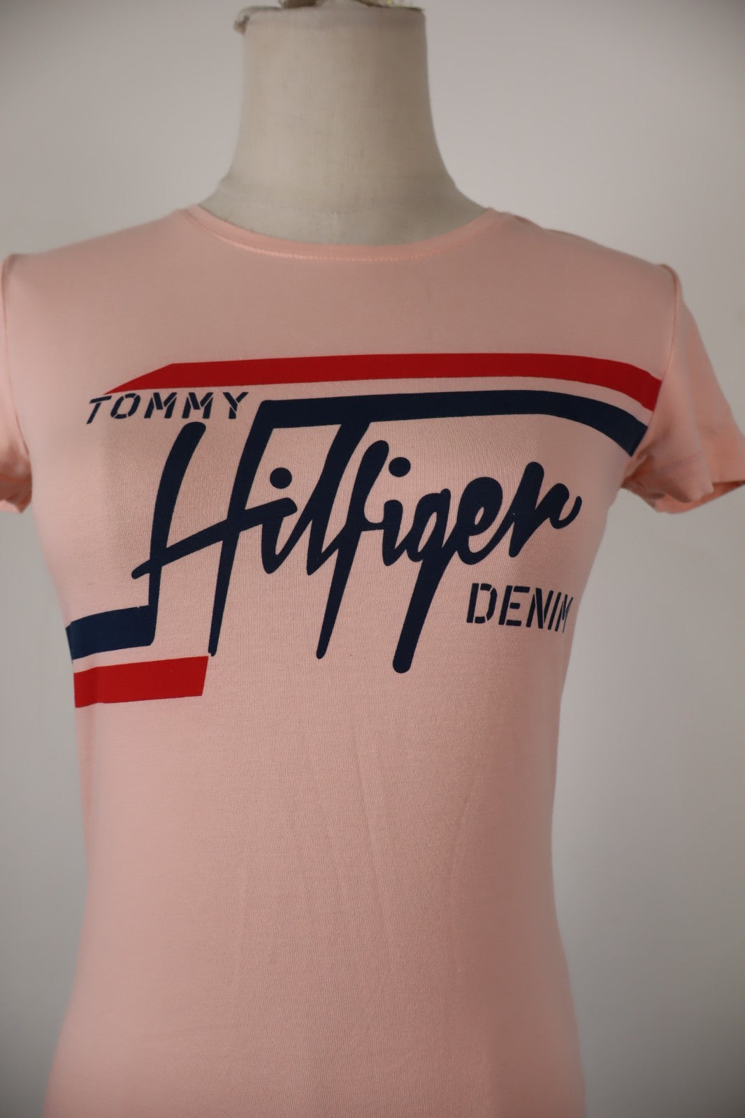 TOMMY HILFIGER MAGLIA DONNA TG. M WOMAN CASUAL VINTAGE T-SHIRT TOP COTONE