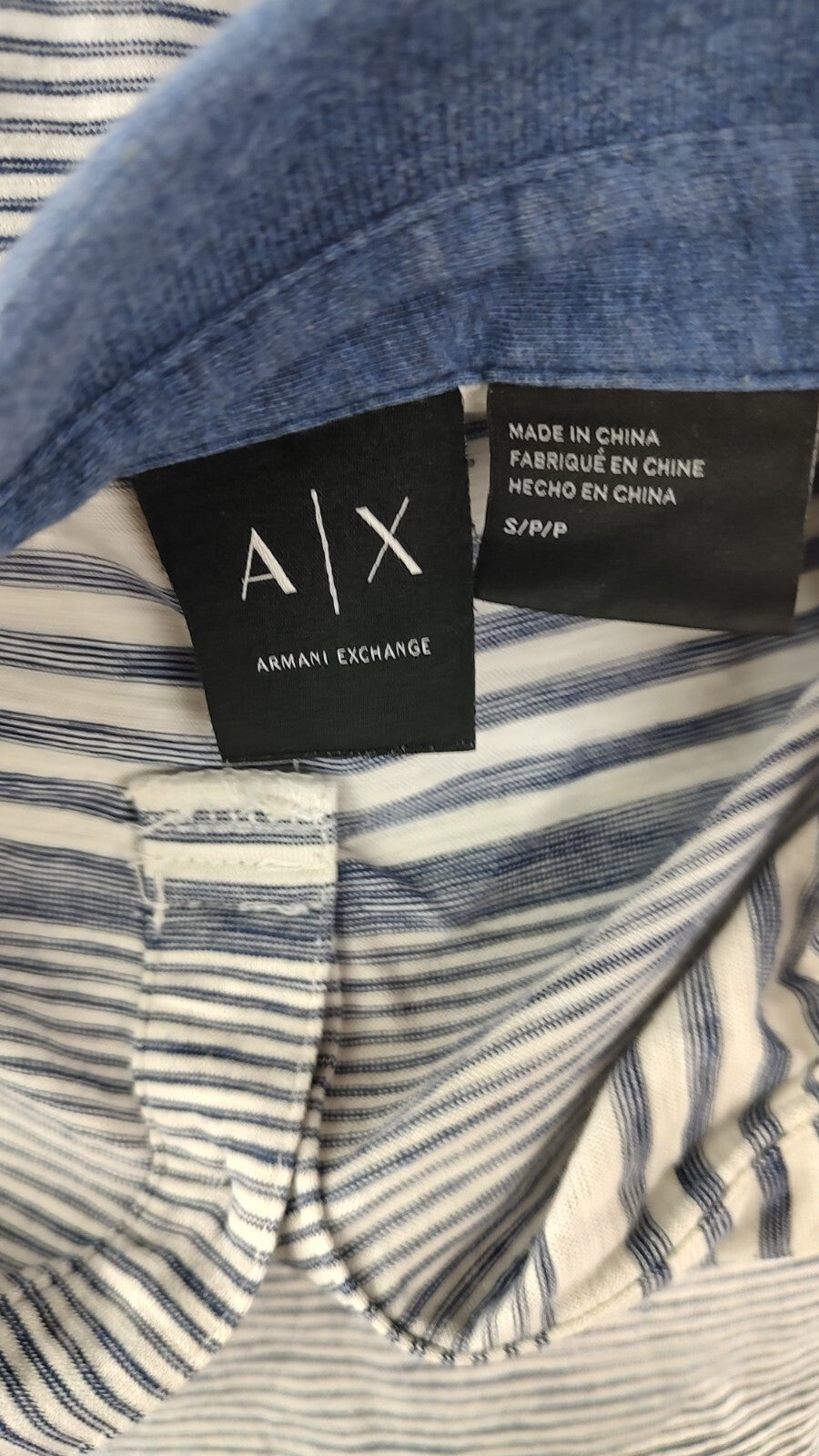 ARMANI EXCHANGE MAGLIA POLO UOMO COTONE TG.S MAN COTTON SHIRT CASUAL VINTAGE