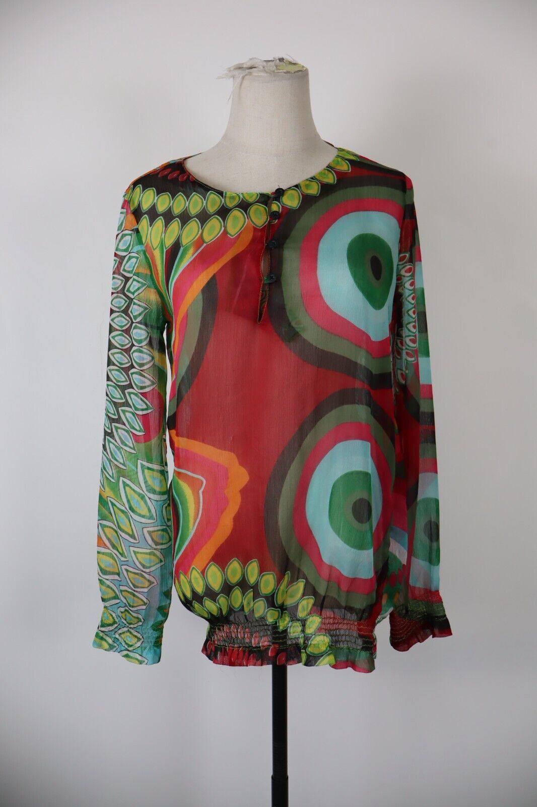 DESIGUAL CAMICIA  DONNA TG. M WOMAN SHIRT CASUAL VINTAGE