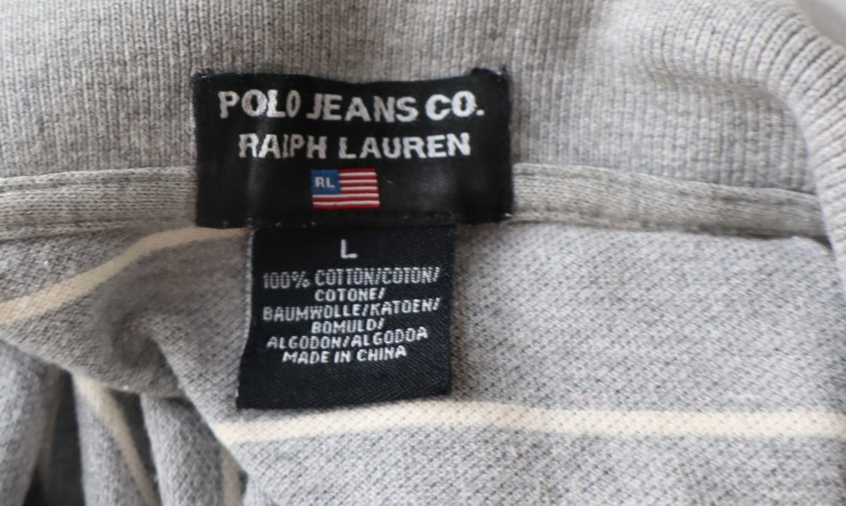 RALPH LAUREN JEANS MAGLIA POLO UOMO L MAN CASUAL VINTAGE T-SHIRT COTONE COTTON