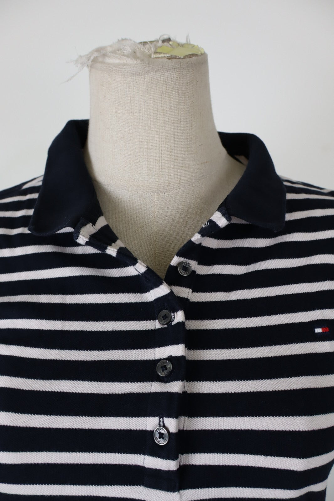 TOMMY HILFIGER POLO MAGLIA DONNA COTONE TG. L WOMAN SHIRT CASUAL VINTAGE