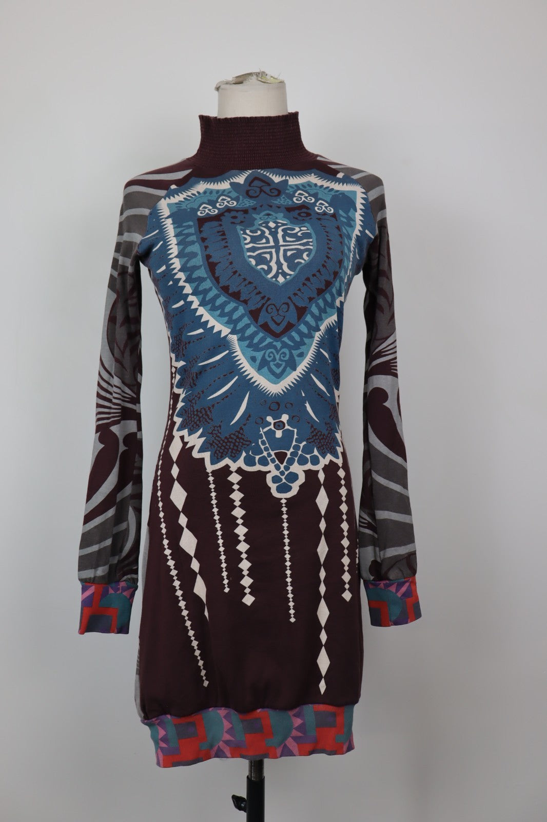 CUSTO BARCELONA VESTITO ABITO DONNA TG. 1 WOMAN CASUAL VINTAGE DRESS
