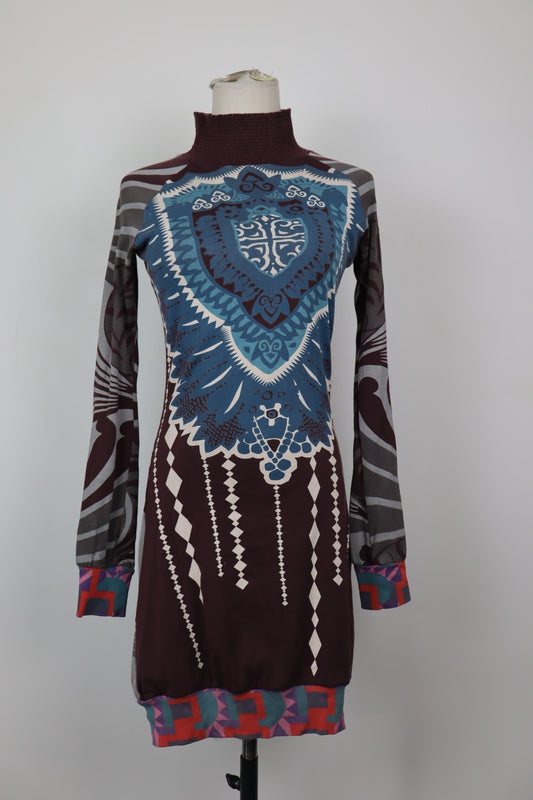CUSTO BARCELONA VESTITO ABITO DONNA TG. 1 WOMAN CASUAL VINTAGE DRESS