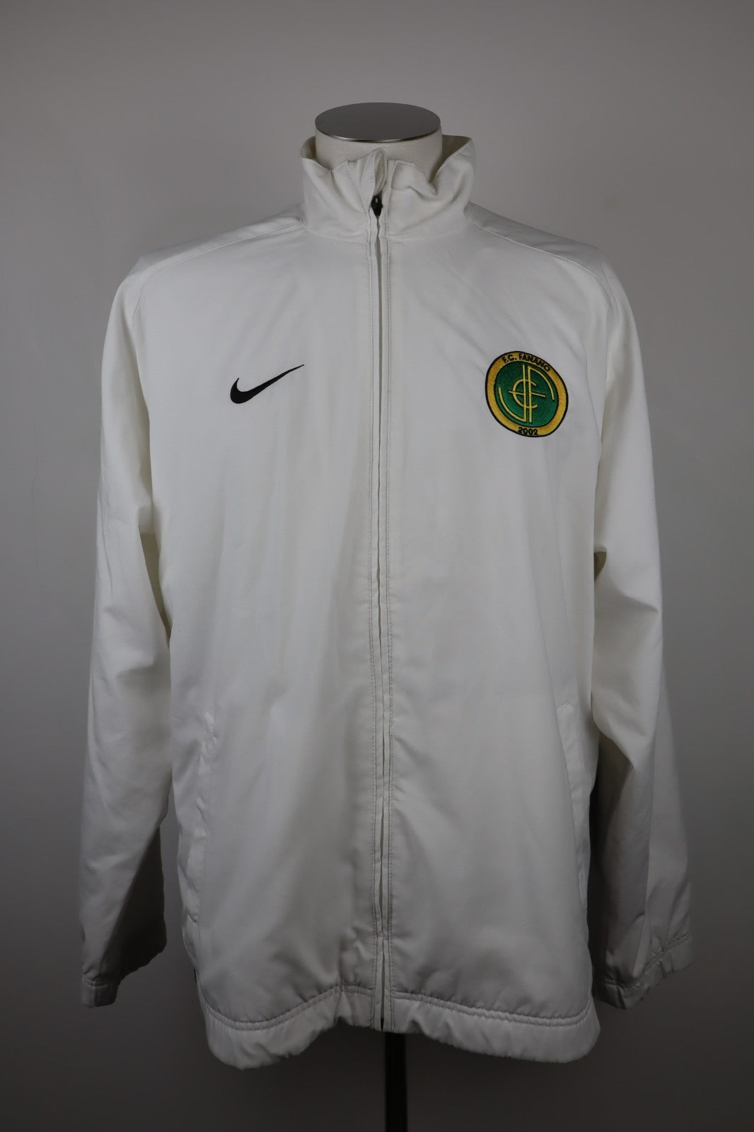 NIKE FC FANANO GIACCA SPORTIVA UOMO CALCIO Tg L MAN SOCCER VINTAGE JACKET