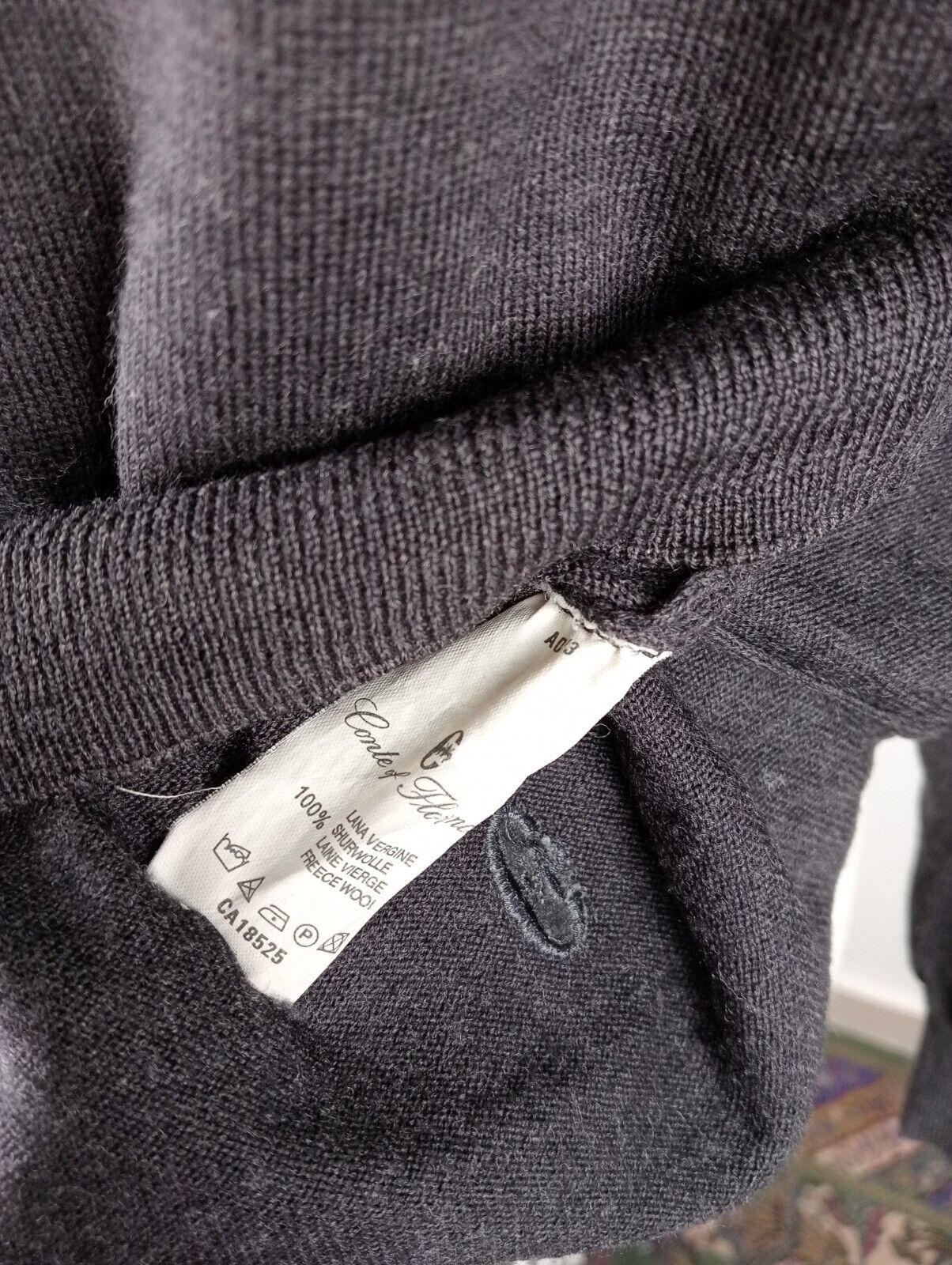 CONTE OF FLORENCE MAGLIONE UOMO Tg. XL MAN SWEATER CASUAL VINTAGE LANA WOOL