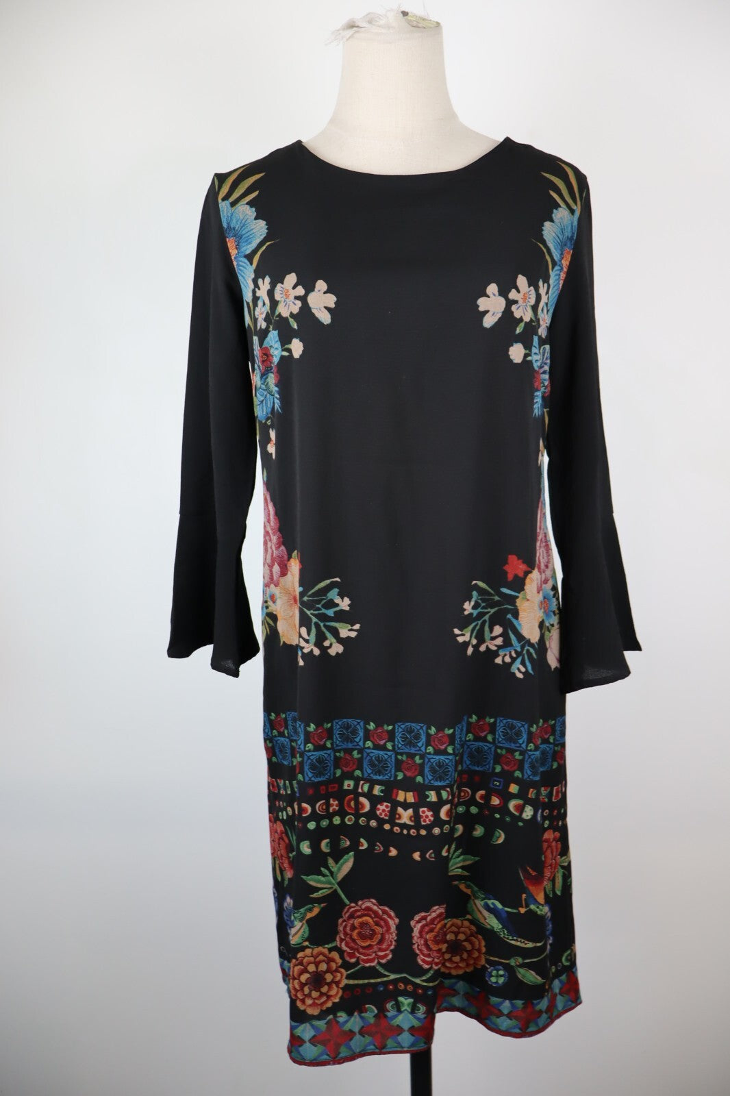 DESIGUAL VESTITO DONNA TG. 38  WOMAN CASUAL VINTAGE DRESS ABITO
