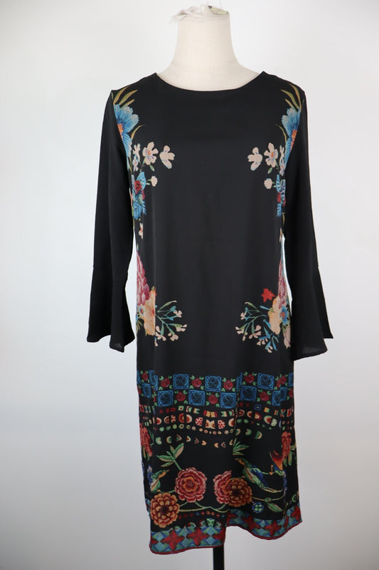 DESIGUAL VESTITO DONNA TG. 38  WOMAN CASUAL VINTAGE DRESS ABITO