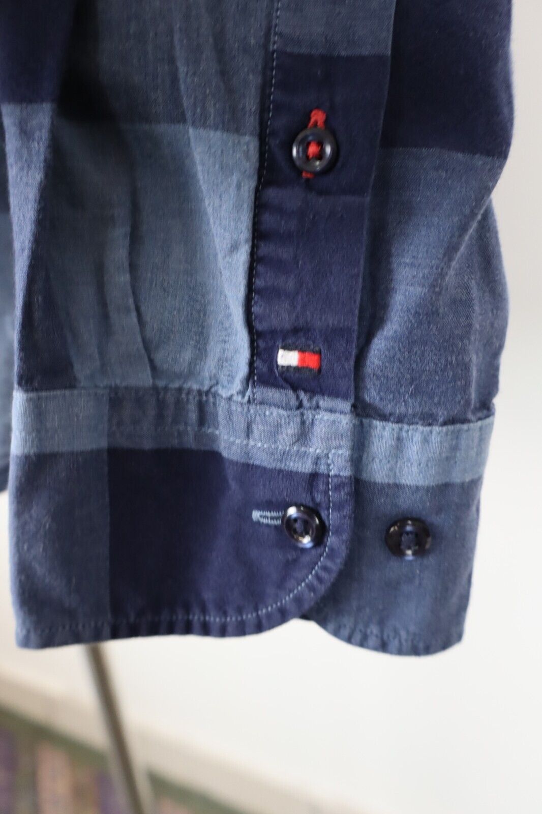 TOMMY HILFIGER CAMICIA SHIRT UOMO Tg L MAN VINTAGE CASUAL COTONE COTTON