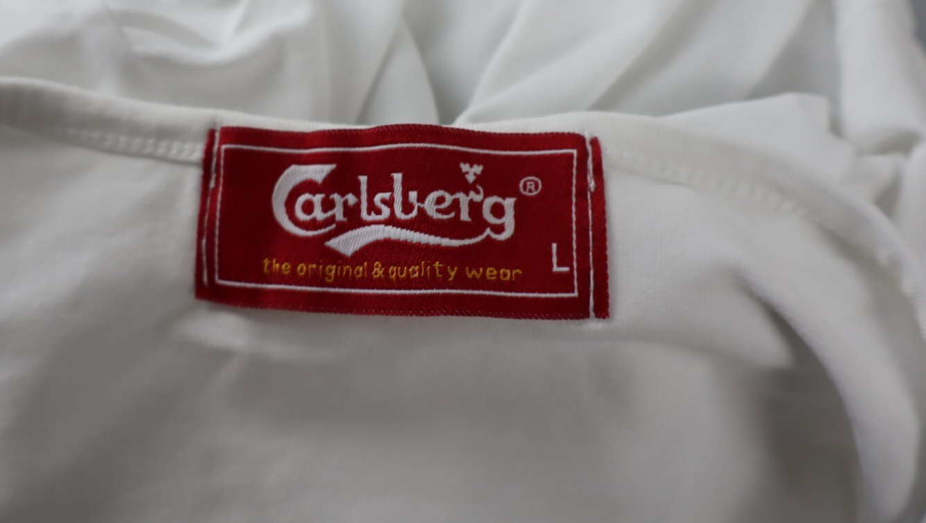 CARLSBERG MAGLIA DONNA TG. L WOMAN CASUAL VINTAGE TOP T-SHIRT COTONE