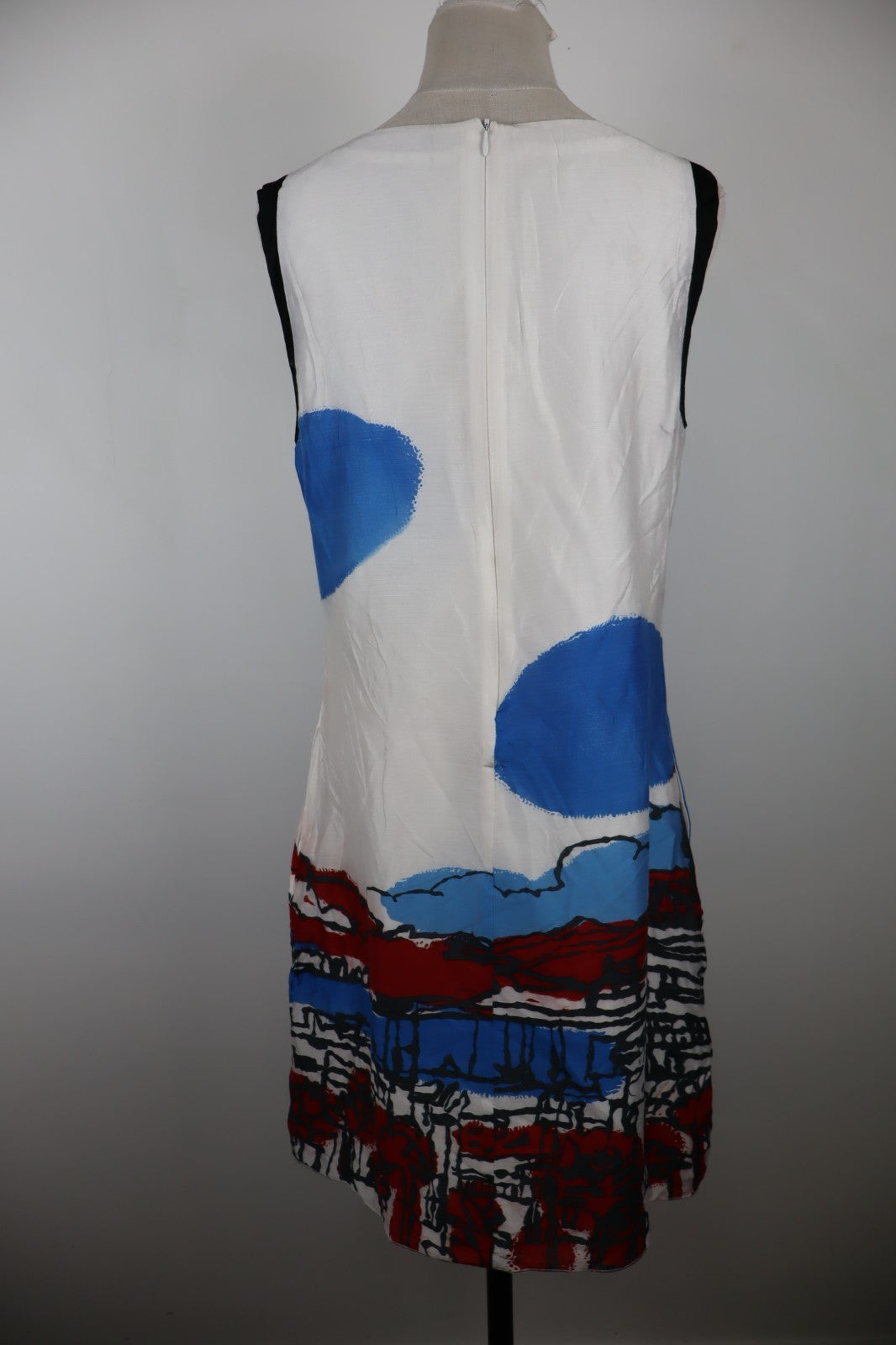 DESIGUAL VESTITO SMANICATO DONNA TG. 42 WOMAN CASUAL VINTAGE DRESS VISCOSA SETA