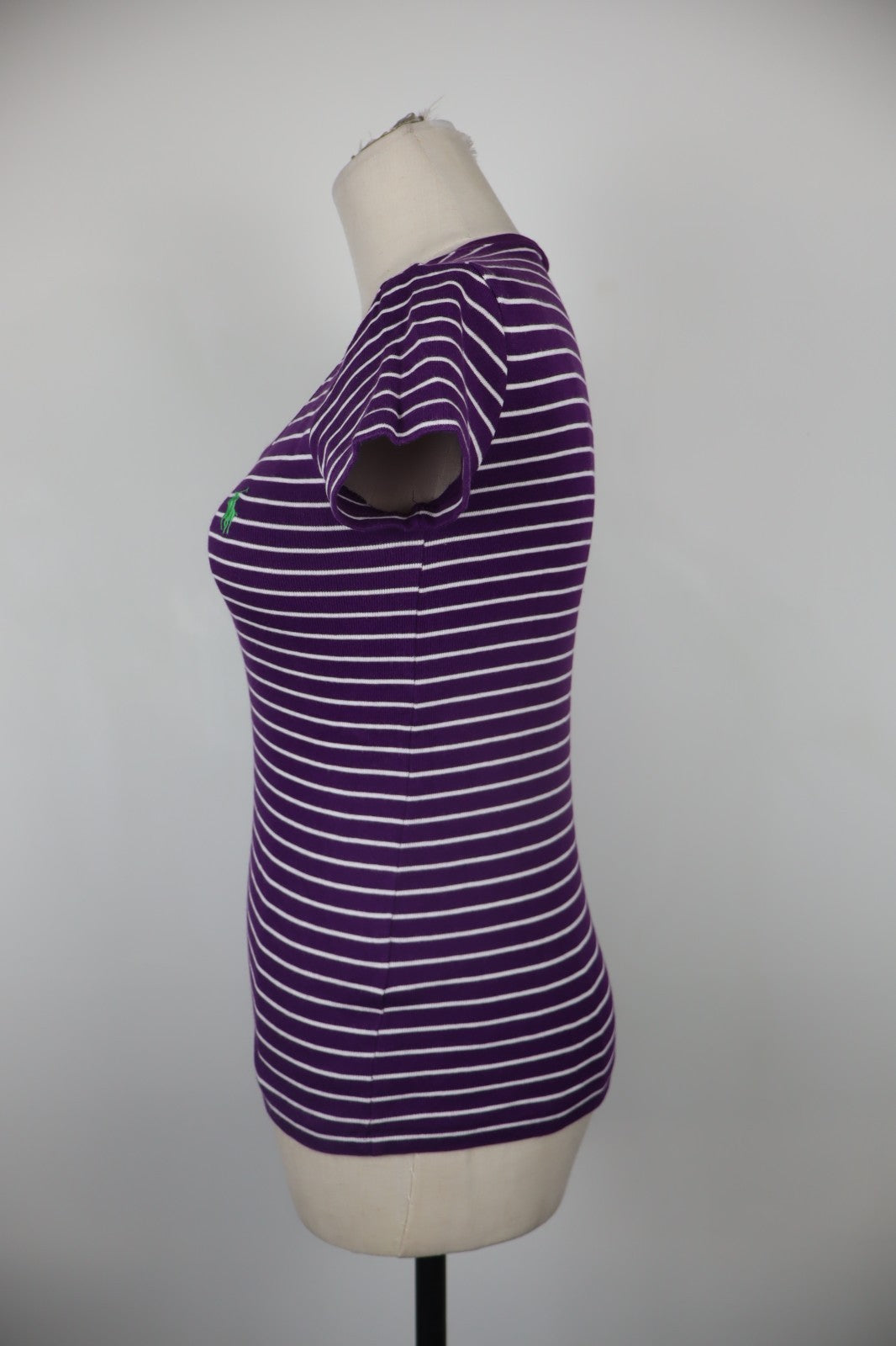RALPH LAUREN SPORT DONNA MAGLIA COTONE XS WOMAN COTTON SHIRT CASUAL VINTAGE LOGO