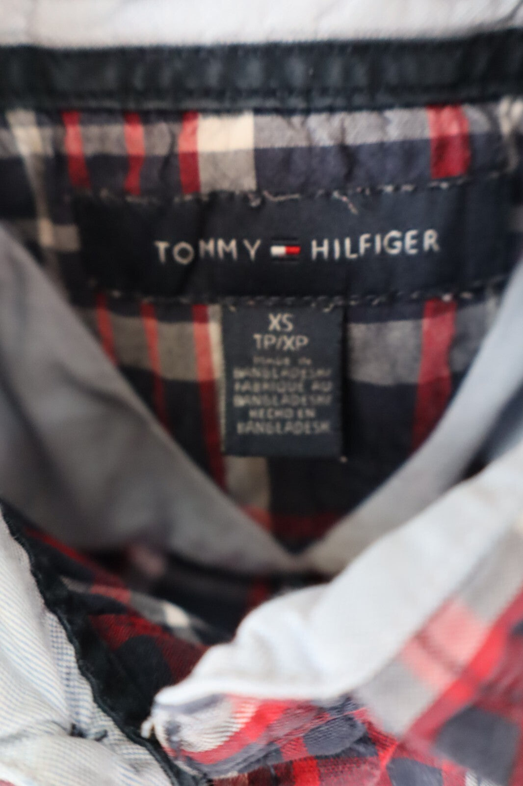 TOMMY HILFIGER CAMICIA UOMO TG. XS MAN CASUAL SHIRT VINTAGE SHIRT COTONE COTTON