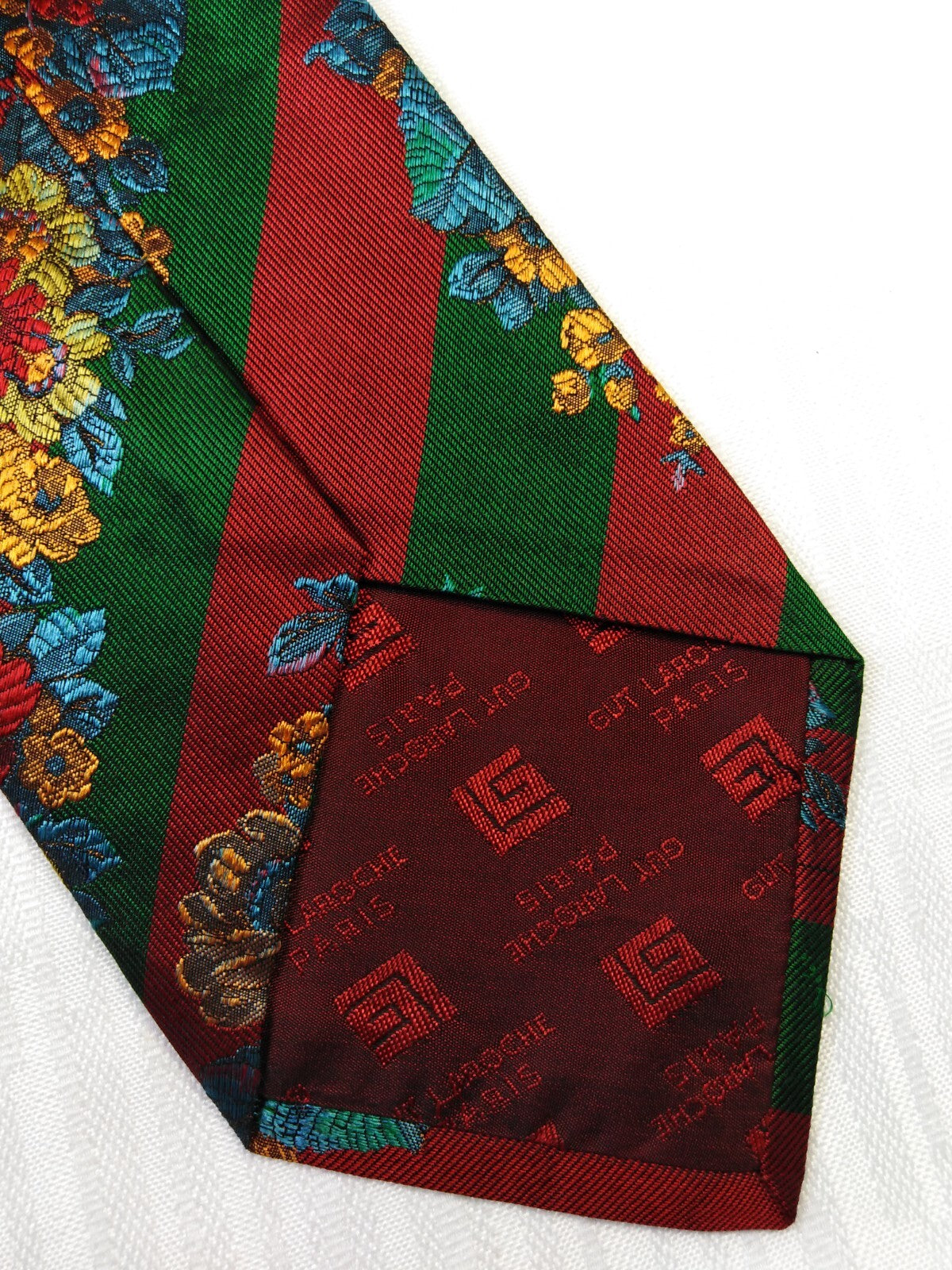 GUY LAROCHE 100% SETA SILK TIE CRAVATTA NECKTIE ITALY VINTAGE CLASSIC