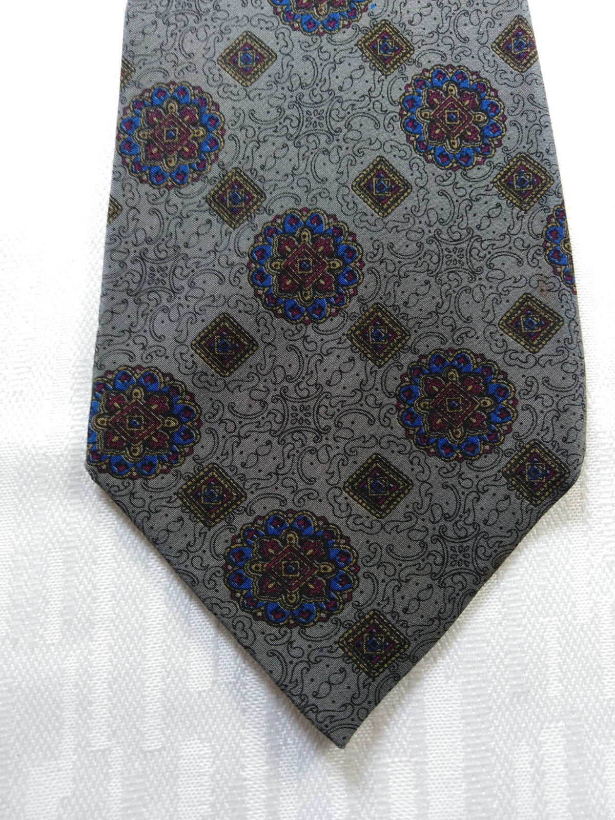 LANVIN PARIS 100% SETA SILK TIE CRAVATTA NECKTIE MADE ITALY VINTAGE CLASSIC