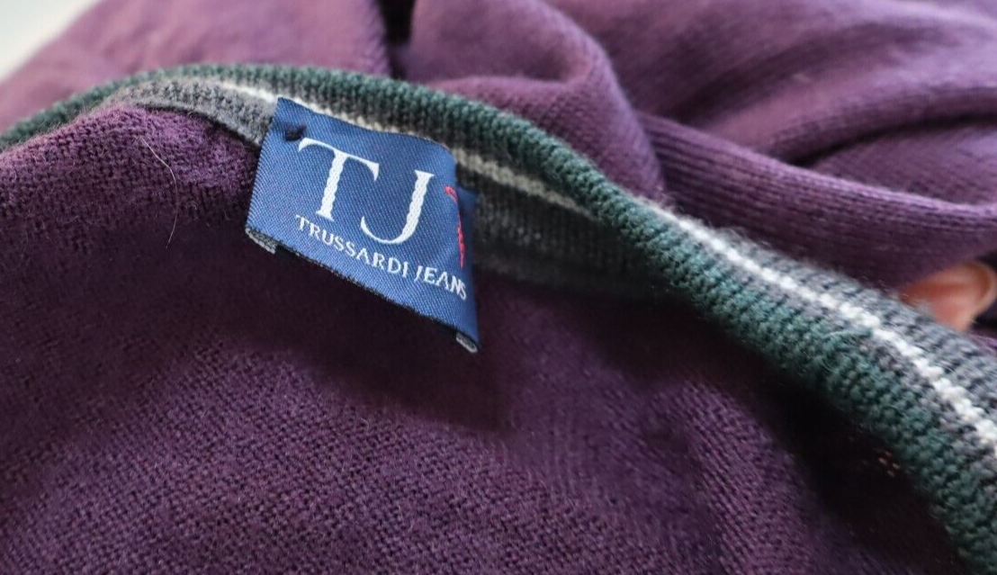 TRUSSARDI CARDIGAN MAGLIONE LANA DONNA TG L WOMAN CASUAL SWEATER WOOL VINTAGE