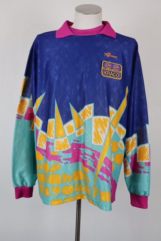 GIMER MAGLIA CALCIO PORTIERE UOMO Tg XL SOCCER VINTAGE MAN JERSEY