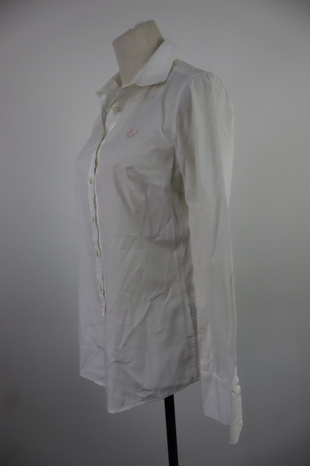 FRED PERRY CAMICIA COTONE DONNA TG. L WOMAN COTTON SHIRT CASUAL VINTAGE