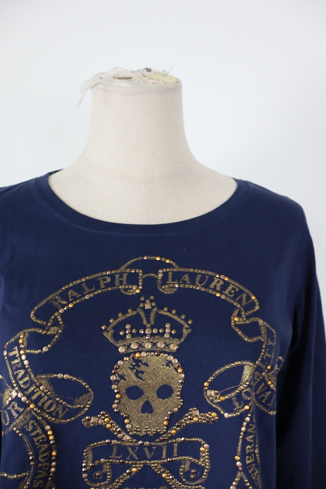 RALPH LAUREN MAGLIA DONNA COTONE TG. XL WOMAN COTTON T-SHIRT CASUAL VINTAGE