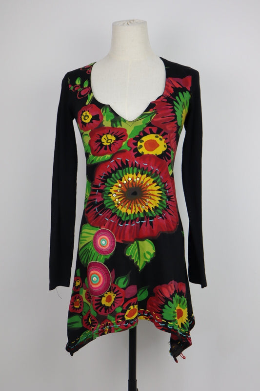 DESIGUAL VESTITO ABITO DONNA TG. XS WOMAN CASUAL VINTAGE DRESS
