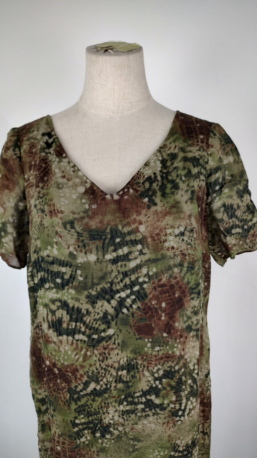 KRIZIA VESTITO DONNA TG. 15  WOMAN CASUAL VINTAGE DRESS LINO