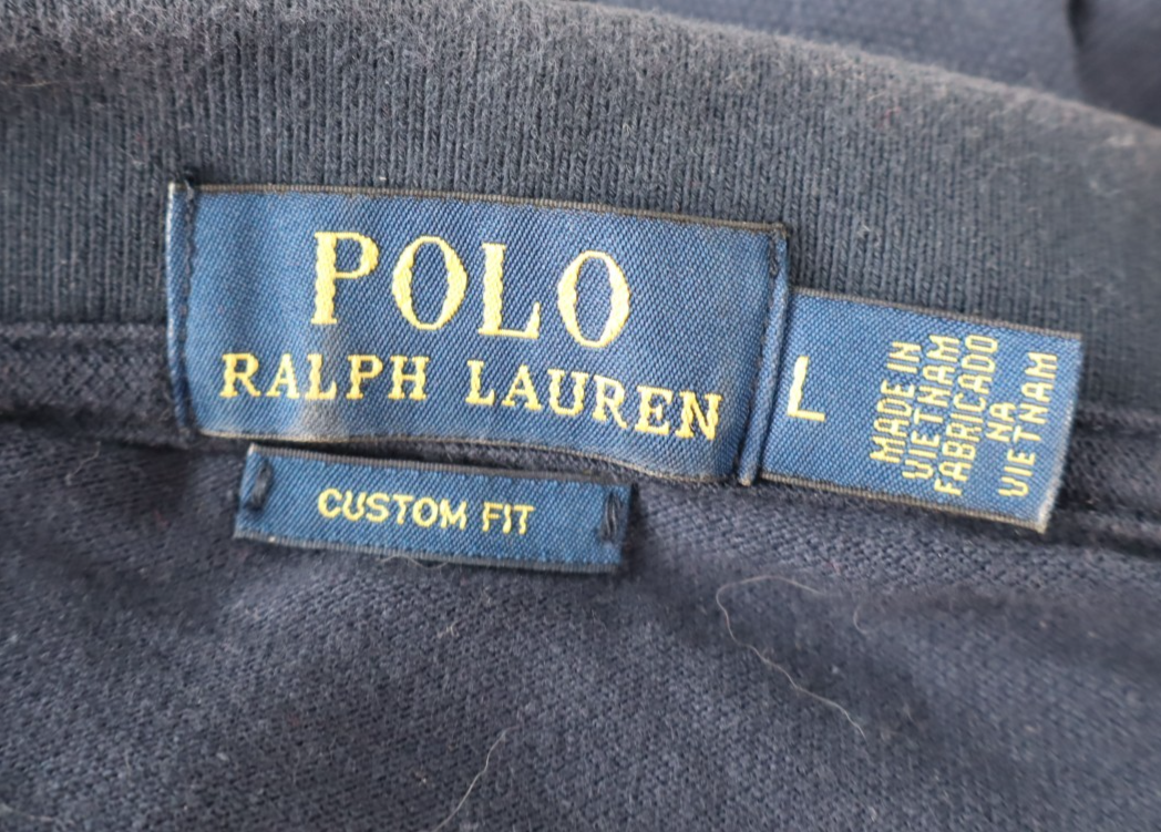 RALPH LAUREN MAGLIA POLO UOMO COTONE TG L MAN COTTON T-SHIRT CASUAL VINTAGE LOGO