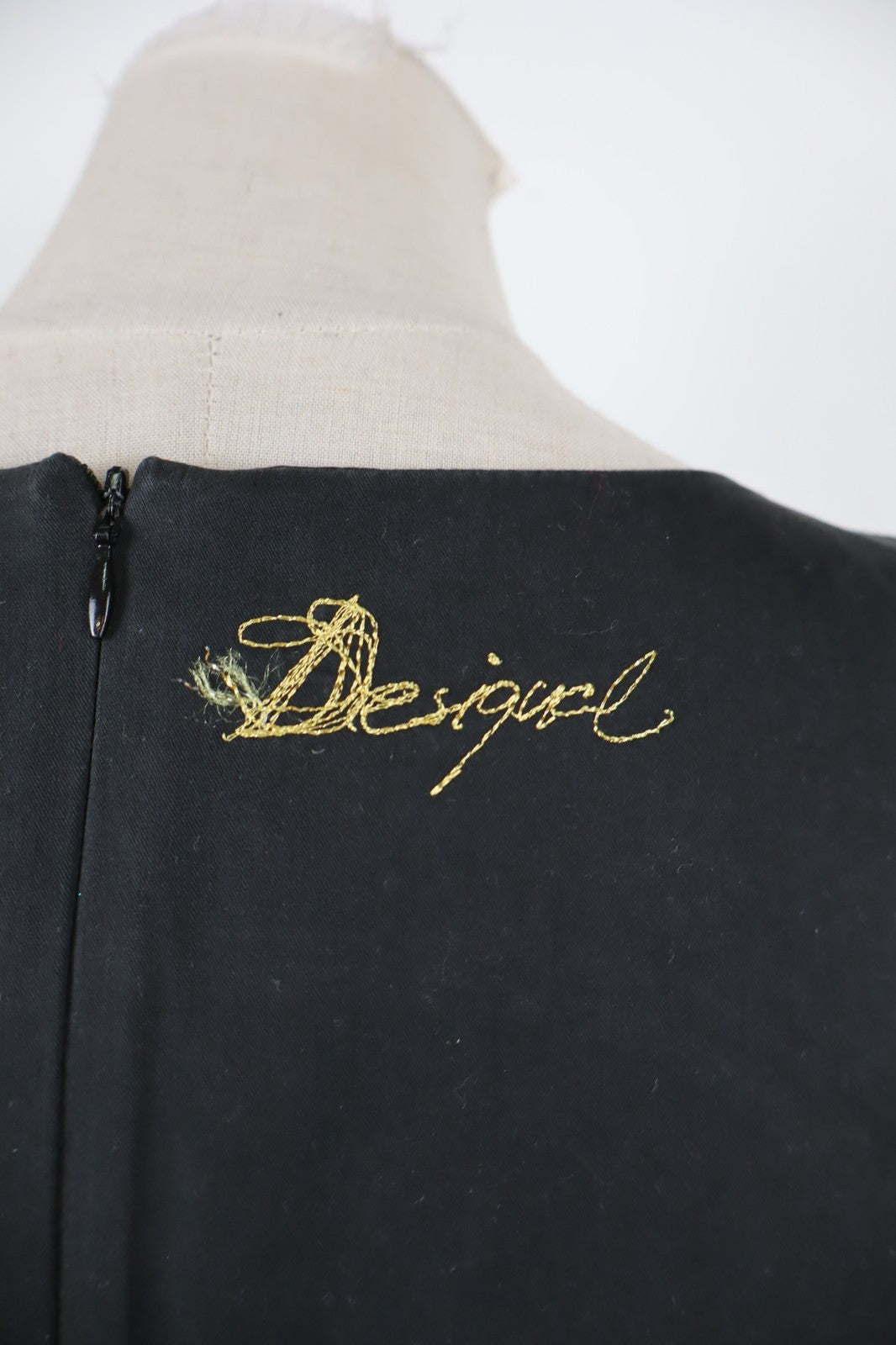 DESIGUAL VESTITO ABITO SMANICATO DONNA TG. 42 WOMAN CASUAL VINTAGE DRESS COTONE