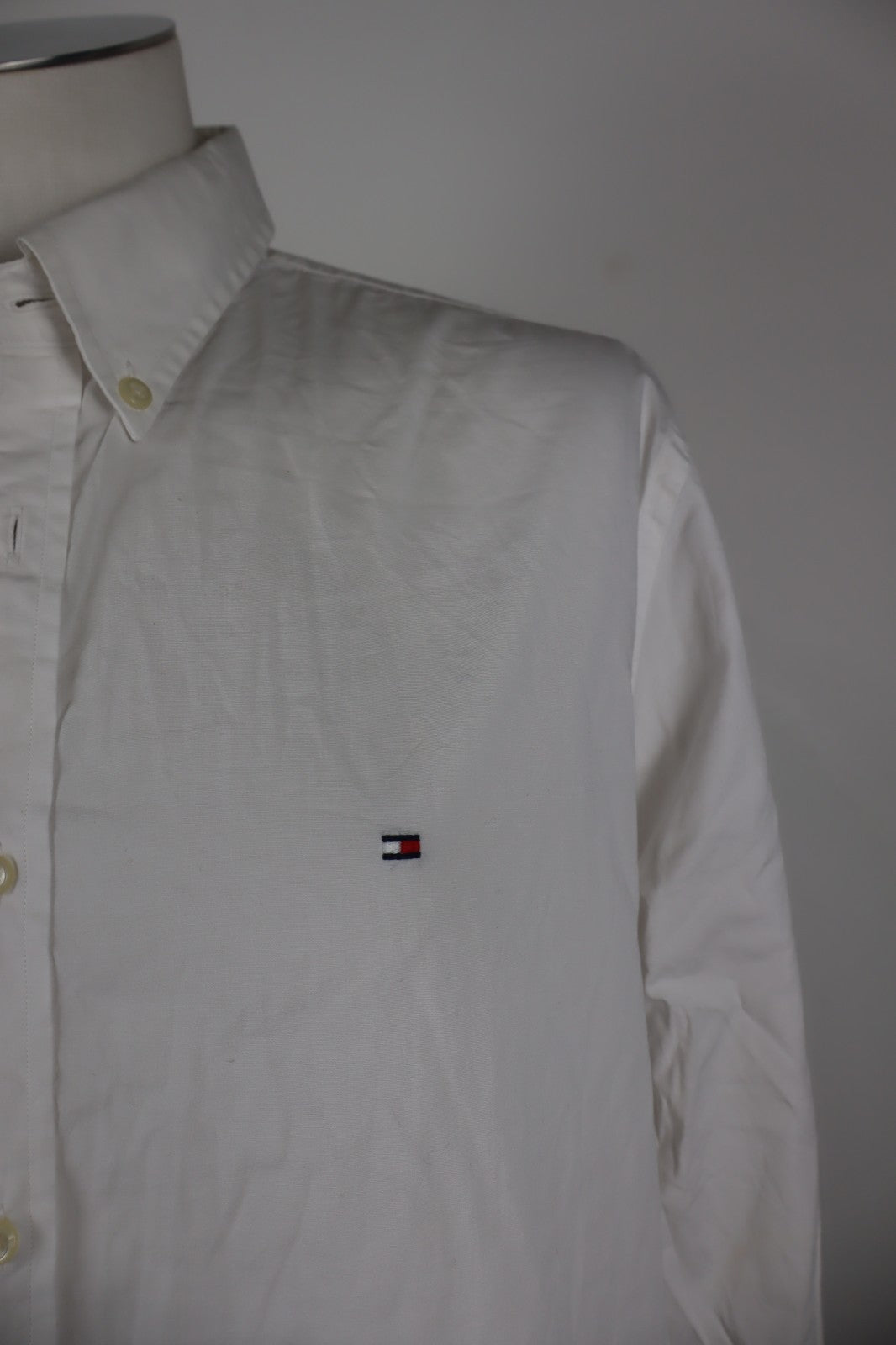 TOMMY HILFIGER CAMICIA UOMO COTONE TG. 2XL MAN CASUAL VINTAGE SHIRT MANICA LUNGA