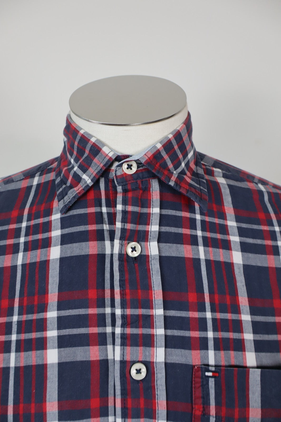 TOMMY HILFIGER CAMICIA UOMO TG. XS MAN CASUAL SHIRT VINTAGE SHIRT COTONE COTTON
