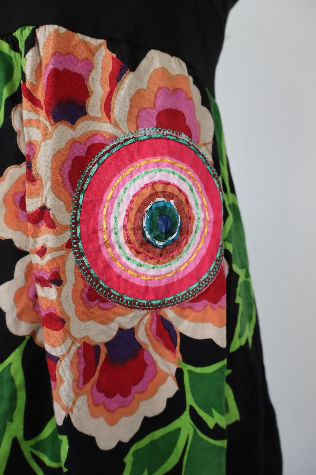 DESIGUAL VESTITO ABITO DONNA TG. XS  WOMAN CASUAL VINTAGE DRESS COTONE