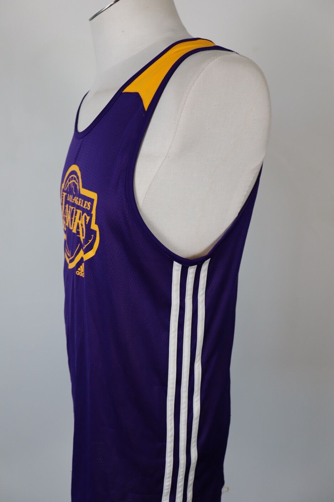 ADIDAS LAKERS LOS ANGELES NBA CANOTTA BASKET T-SHIRT UOMO TG M SPORT