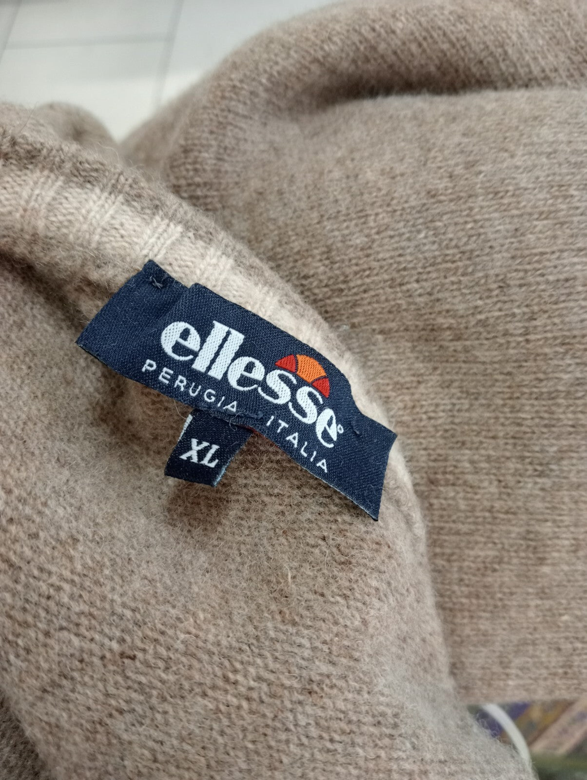 ELLESSE MAGLIONE LANA WOOL VINTAGE UOMO Tg. XL MAN SWEATER CASUAL