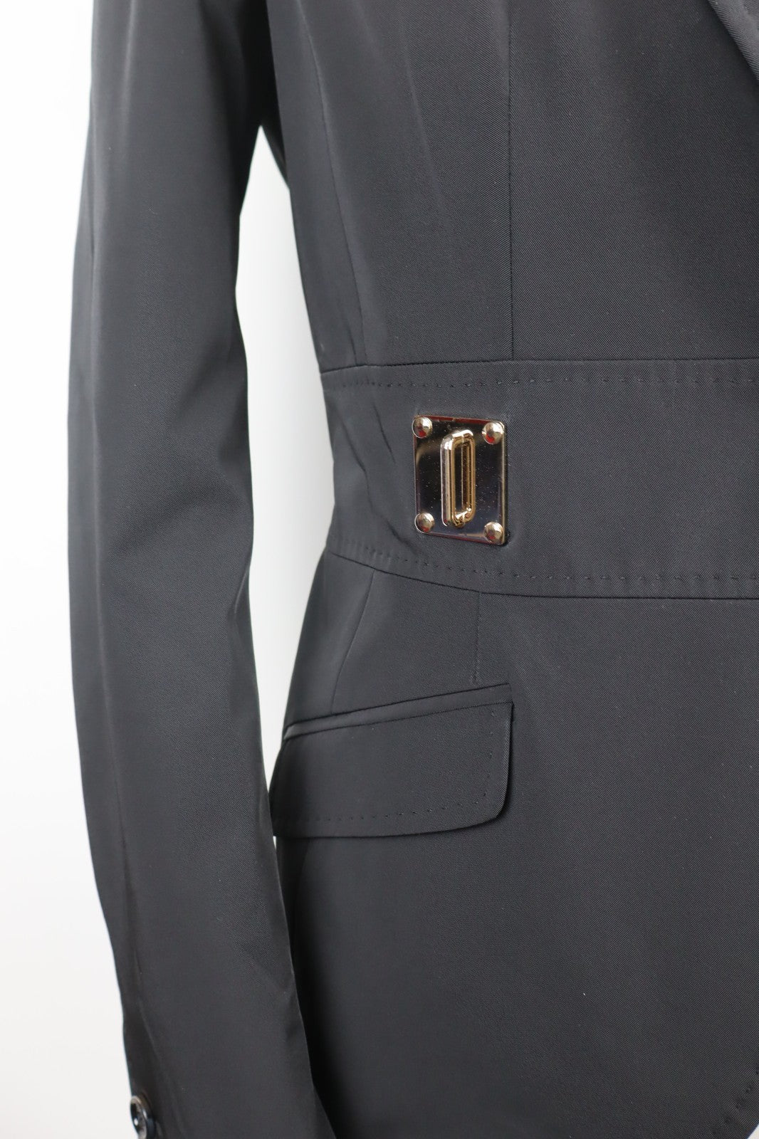 ELISABETTA FRANCHI BLAZER GIACCA DONNA Tg 44 WOMAN CASUAL VINTAGE JACKET NERO