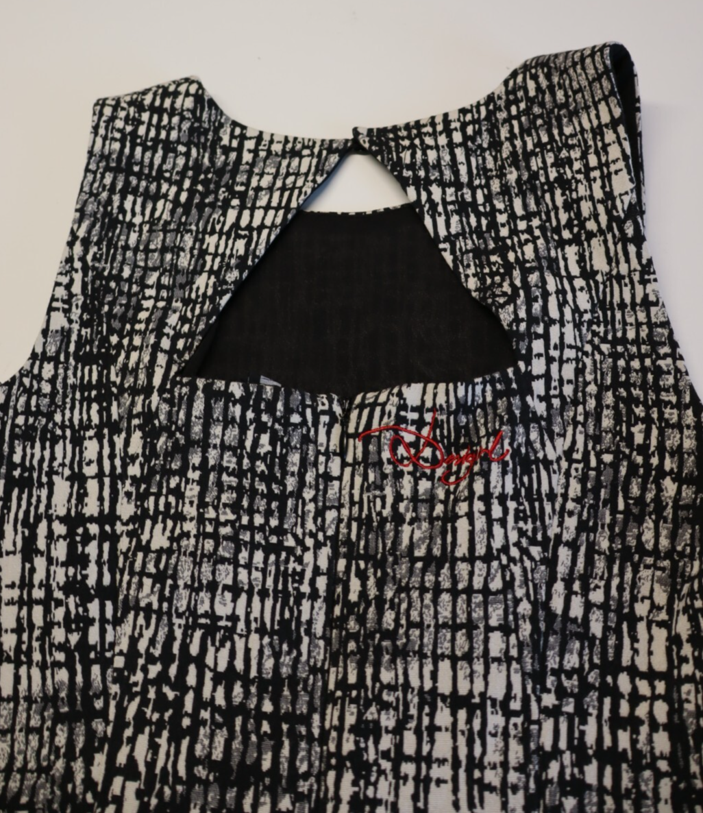 DESIGUAL VESTITO SMANICATO COTONE DONNA TG. 36 WOMAN CASUAL VINTAGE DRESS COTTON