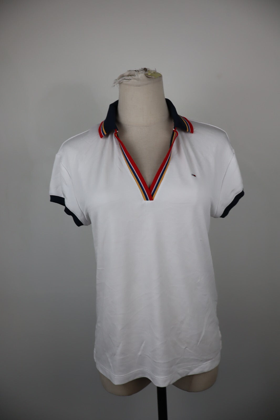 TOMMY HILFIGER DENIM POLO MAGLIA DONNA COTONE TG. S WOMAN SHIRT CASUAL VINTAGE